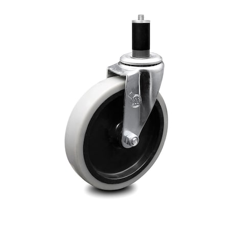 Service Caster 5 Inch Thermoplastic Rubber Wheel 1-3/8 Inch Expanding Stem Caster SCC SCC-EX05S510-TPRS-138